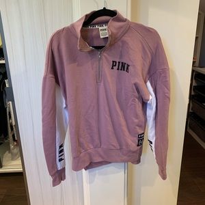 dusty rose quarter zip